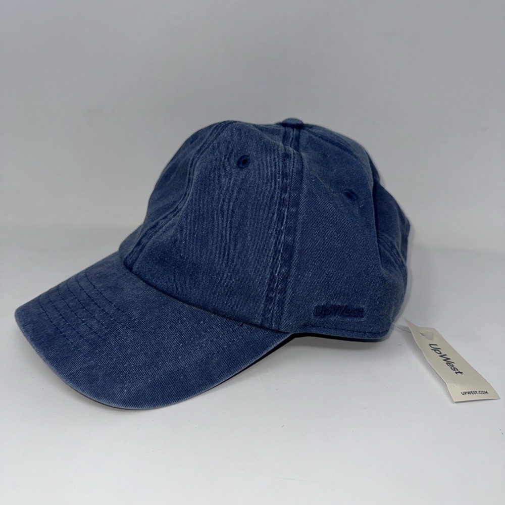 UpWest Men's Denim Washed Cap Baseball Hat NEW With Tags One Size Casual Fashion